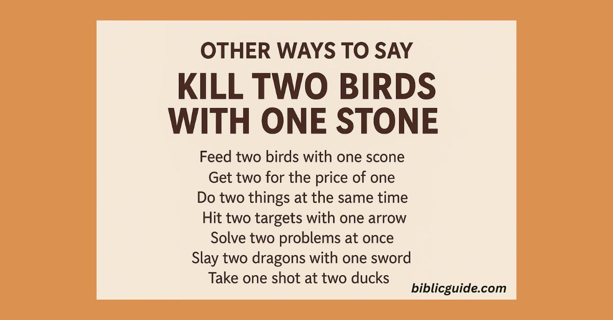 10 Other Ways to Say Kill Two Birds With One Stone