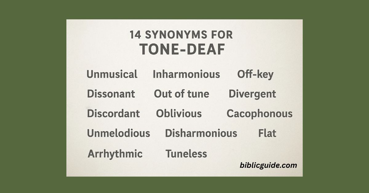 14 Synonyms for Tone-Deaf
