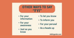 Other Ways to Say “FYI”